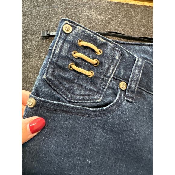 Vintage Y2K Cache Lace up Embellished Jeans, Size 6, Like New - Picture 8 of 8